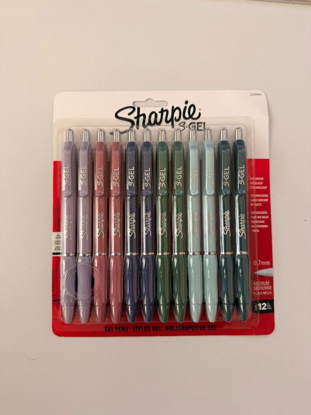 Sharpie S-Gel Pens, Medium Point, Assorted Fashion Barrels, Black Ink, 12 Count